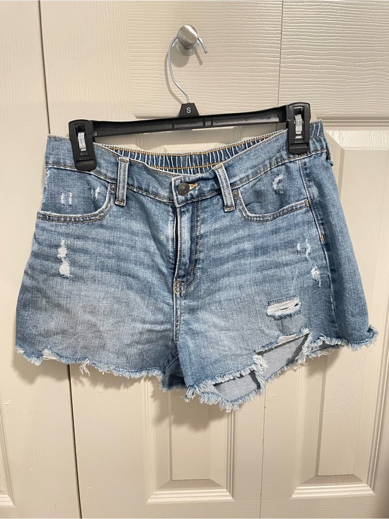aerie Pants - aerie Light Blue Distressed Denim Shorts